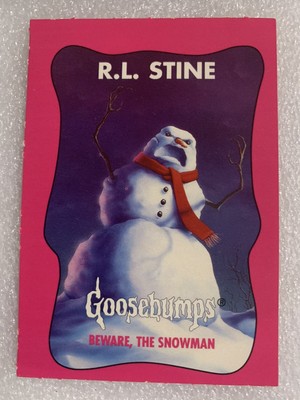 Rare Vintage 1996 Beware The Snowman Goosebumps Bookmark Trading Card RL Stine