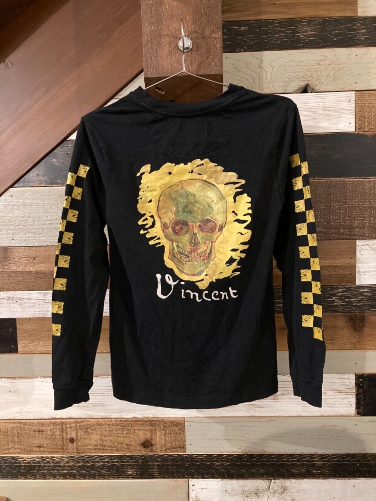 Vincent & Vans t shirt long sleeve Van Gogh Art Museum Skull Vincent & Vans t shirt long sleeve Van Gogh Art Museum Skull