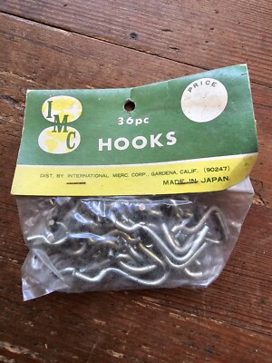 Peg Hooks Mixed Bag Of 36 New Old Stock Japan