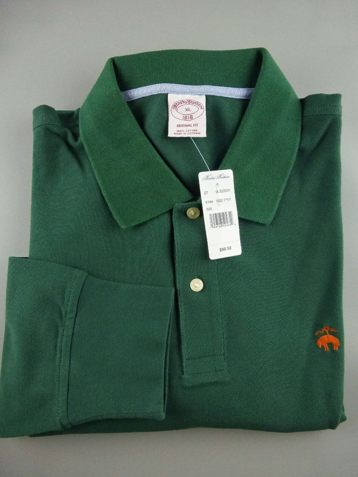 BROOKS BROTHERS POLO SHIRT Men's Perf LONG SLEEVE ~ ORIGINAL Fit  XL 2XL New $98