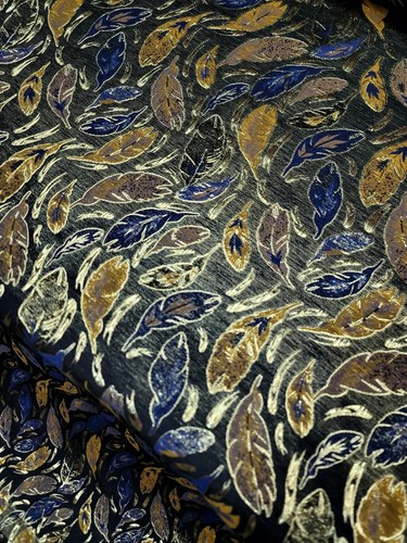 新品 BLUELEA EMBROIDERYJACQUARDBLOUSE ブルレア Italian Blooming Floral Metallic Brocade - Metallic Sky Blue