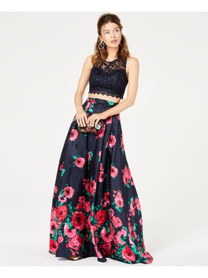 

Женский укороченный топ SEQUIN HEARTS темно-синего цвета без рукавов с лямкой на шее для юниоров Размер, Navy