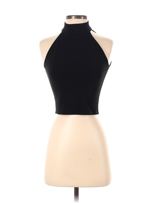 NWT Lanston Women Black Sleeveless Top XS