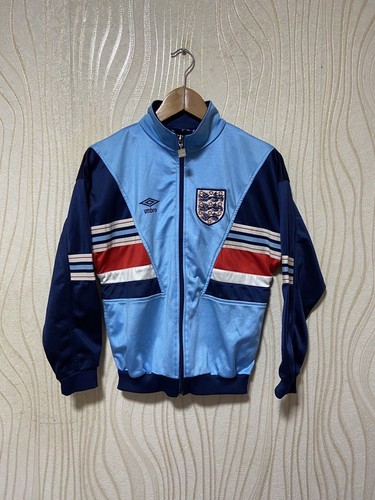 ENGLAND 1987 1990 FOOTBALL SOCCER TRACK JACKET UMBRO sz 32 ENGLAND 1987 1990 FOOTBALL SOCCER TRACK JACKET UMBRO sz 32