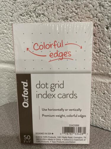 Oxford Dot Grid Index Cards Orange 50 3 X 5 | eBay Oxford Dot Grid Index Cards Orange 50 3 X 5 | eBay