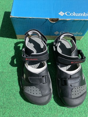 Columbia Splasher Boys Girls Sz Youth 5 Black Gray Sandal Water Shoes Techlite