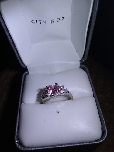 ★TATIANA★ Classic Cubic Heart Ring CR1803 Triple Heart Cubic Zirconia Ring- Valentine Heart Promise