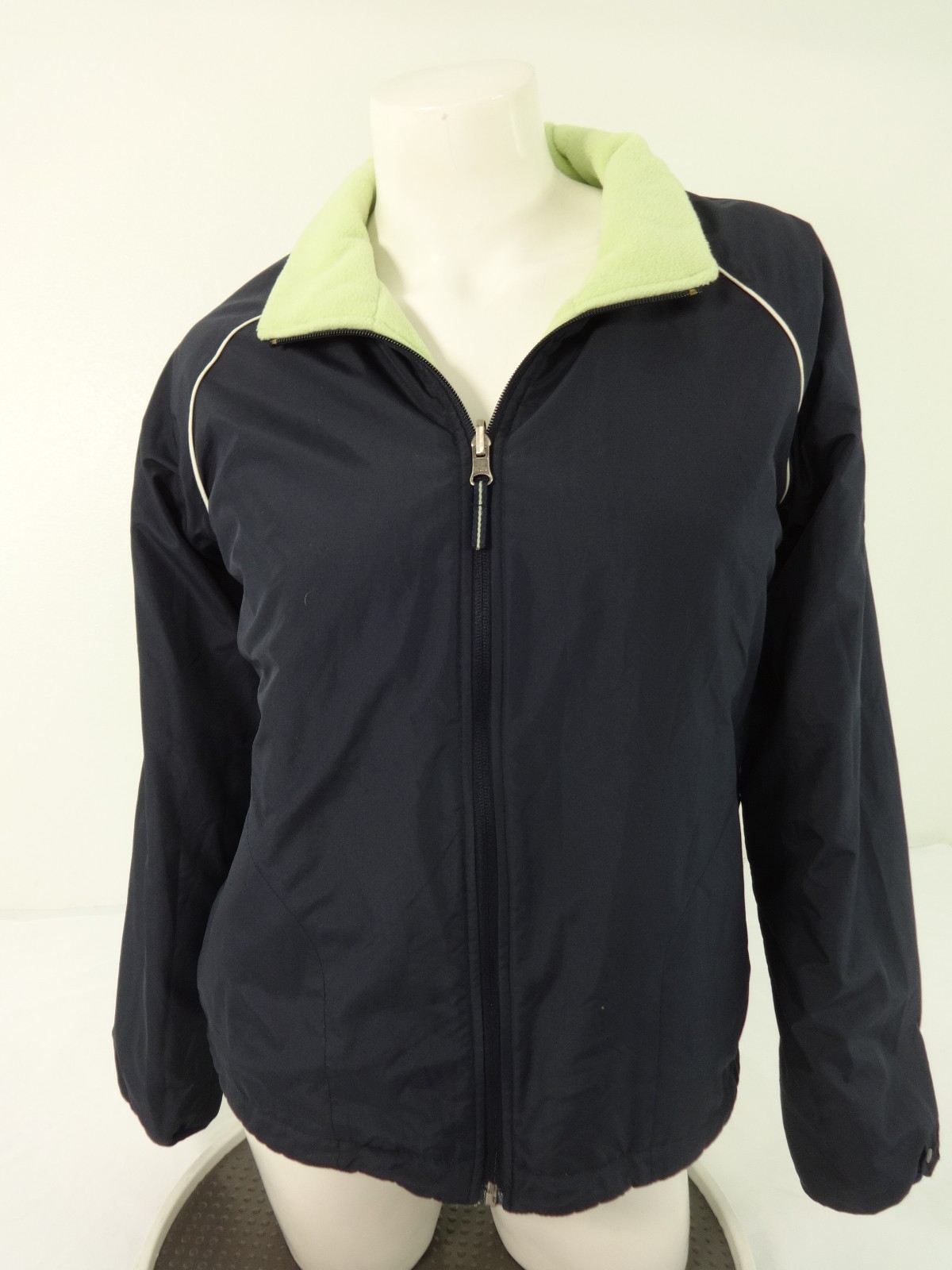 PACIFIC TRAIL WOMEN NAVY & LIME POLYESTER & FLEECE REVERSIBLE JACKET