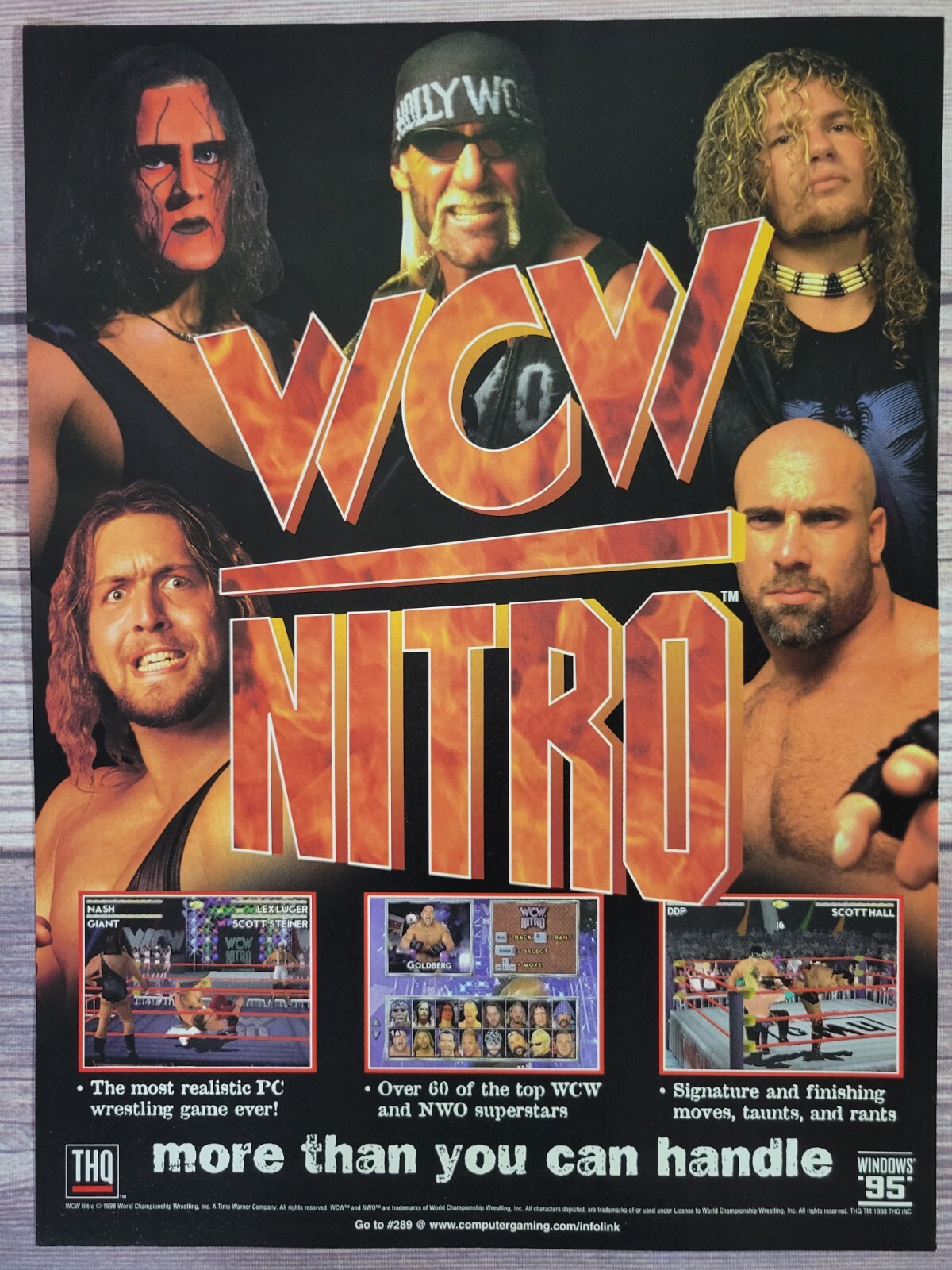 WCW Nitro Playstation 1 PS1 Nintendo 64 N64 PC Wresling 1998