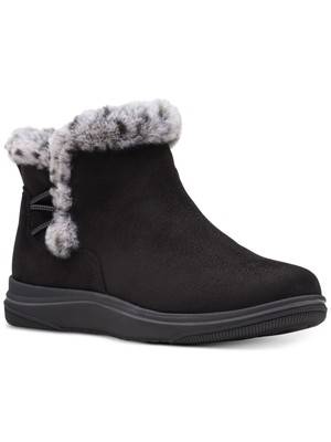 CLOUD STEPPERS ОТ CLARKS Женские черные ботинки-слипоны Breeze на танкетке, размер 9.5