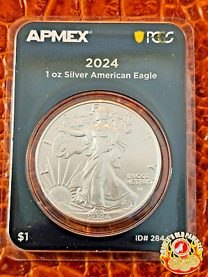 2024 1 oz Silver American Eagle Bu Coin MD Premier PCGS First Strike in TEP