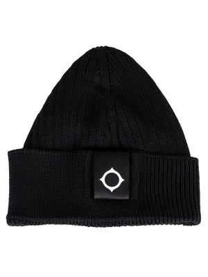 

MA.STRUM Мужская шапка-бини в рубчик, черная, Черный, MAS6318-M000