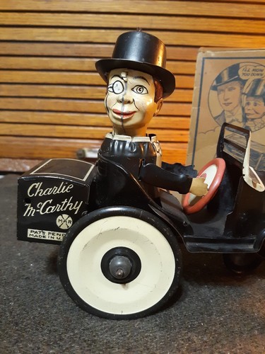Vintage Marx Charlie McCarthy in His Benzine Buggy 1938