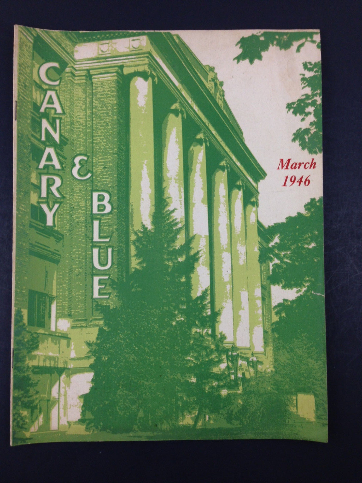 Vintage 1940's The Canary and Blue Allentown High School Monthly Book WW2 1945 +