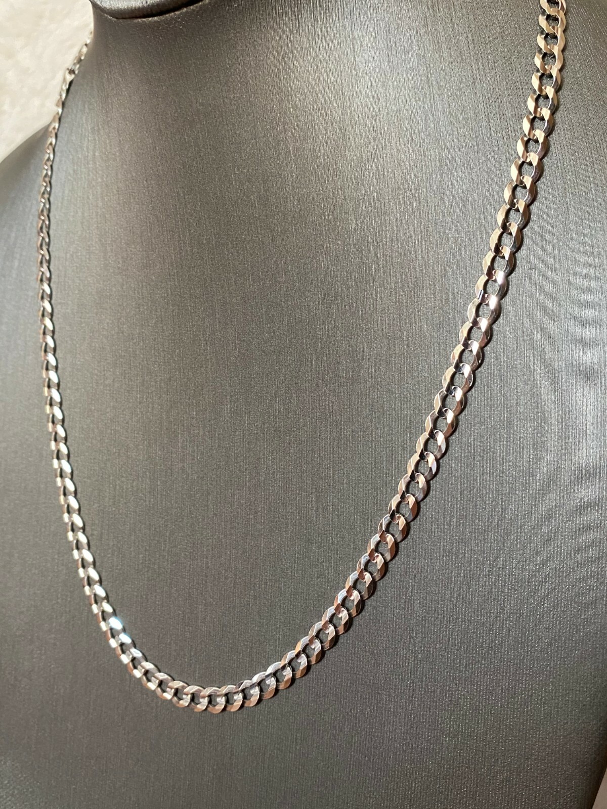 Pre-owned Hip Hop Real Solid 14k White Gold Mens Curb Cuban Link Chain 20-24" 6mm Necklace 17-21gr