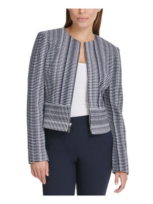 

DKNY Женская темно-синяя рабочая куртка на молнии с принтом Petites, Navy, XL9JG359