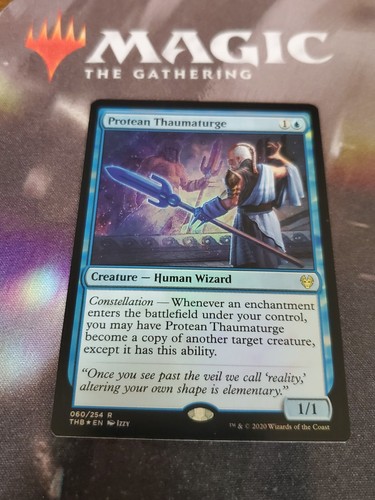 Protean Thaumaturge 2x FOIL THB MTG Theros Beyond Death Rare MINT blue Protean Thaumaturge 2x FOIL THB MTG Theros Beyond Death Rare MINT blue