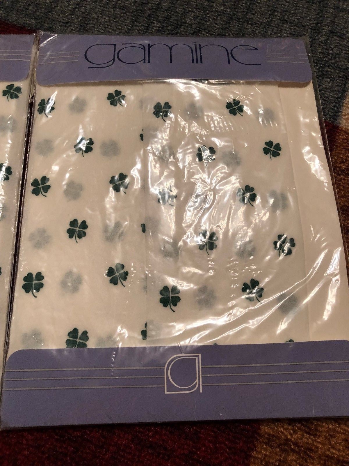 Vintage Gamine St Patrick Day Pantyhose Size B New in Package TWO PAIR NIP