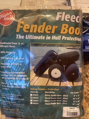 Taylor Made 9032 Black Polyester Fleece Fender Cover Boot Size 10''x26''
