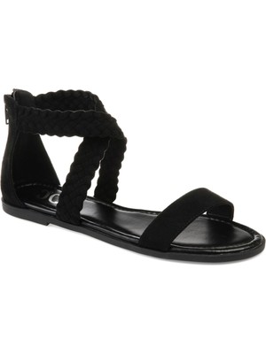 JOURNEE COLLECTION Женские черные плетеные сандалии-гладиаторы Lucinda с круглым носком 8,5