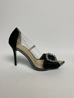 

Женские черные прозрачные туфли-лодочки на шпильках BETSEY JOHNSON Gem Moxie Toe Stiletto, Черный, SB-MOXIE