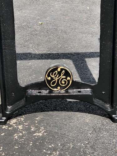 Antique C.1930’s Restored General Electric GE Cast Iron Industrial Table Legs