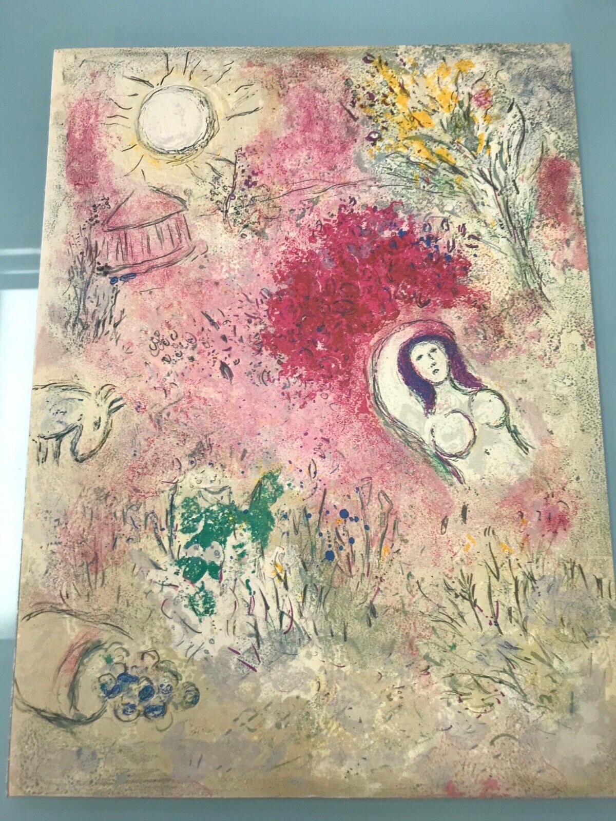 子犬　Marc Chagall 抽象画 金色フレーム 子犬様専用 Marc Chagall 抽象画 金色フレーム