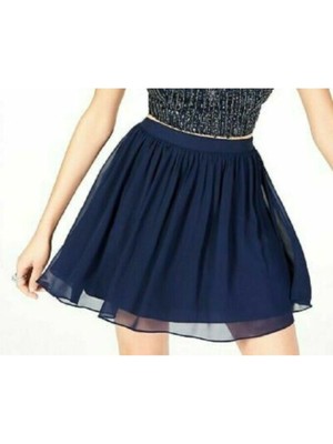 

B DARLIN Женская темно-синяя плиссированная праздничная юбка выше колена для подростков 13\14, Navy