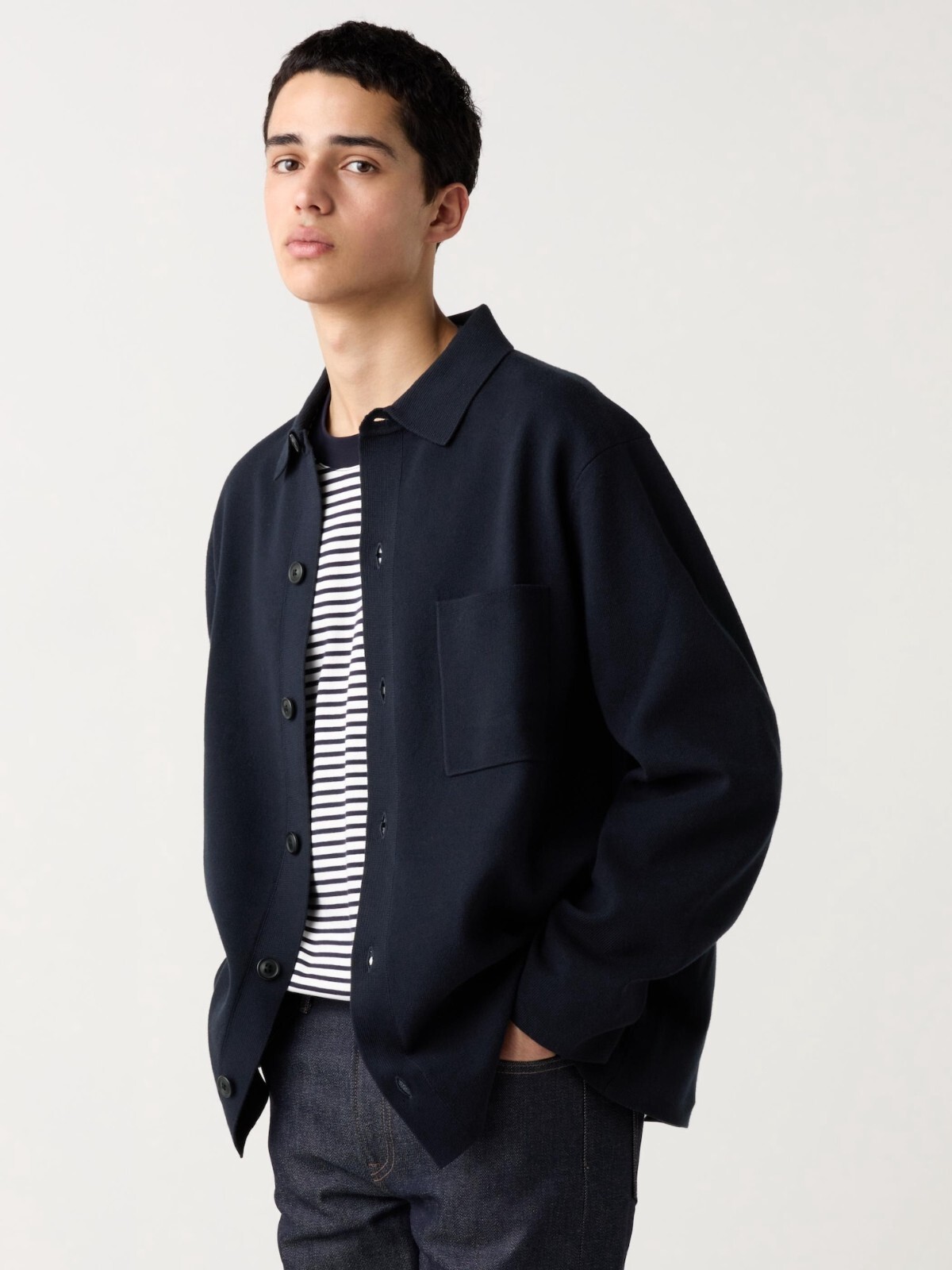 UNIQLO Japan Milano Rib Knit Shirt Cardigan - Stylish
