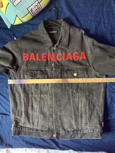 balenciaga mens denim jean jacket