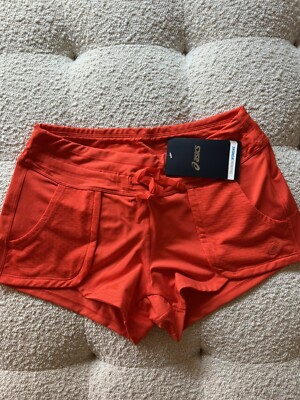 Asics Womens Flex Short Running Shorts 3.5in Woven Pull On Coral NWT Sz S