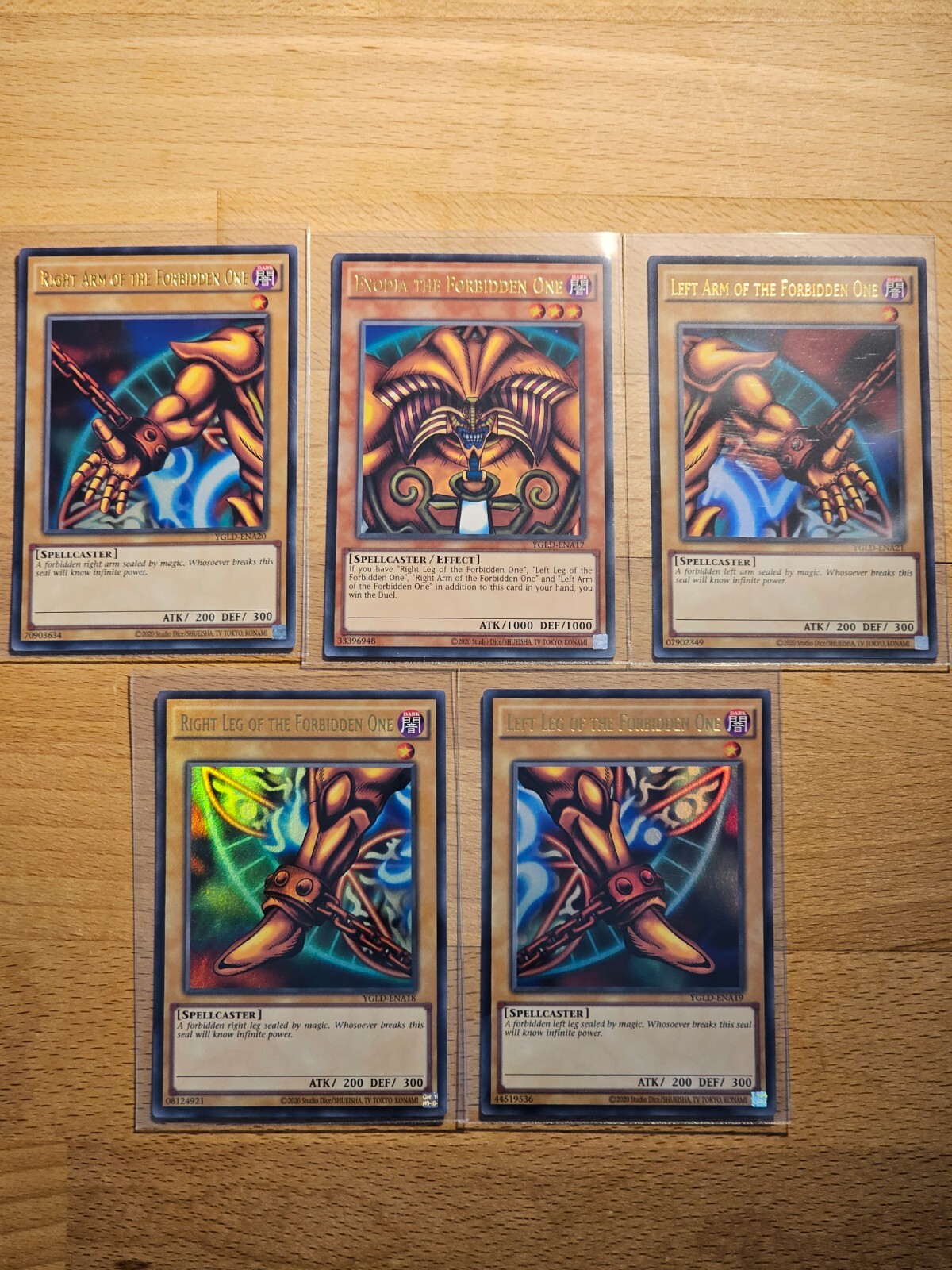 Exodia the Forbidden One○FULL SET○YGLD○2015○YUGIOH○ULTRA RARE