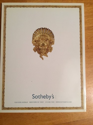 The Greenberg Collection Important French Furniture Sotheby’s Catalog 2004