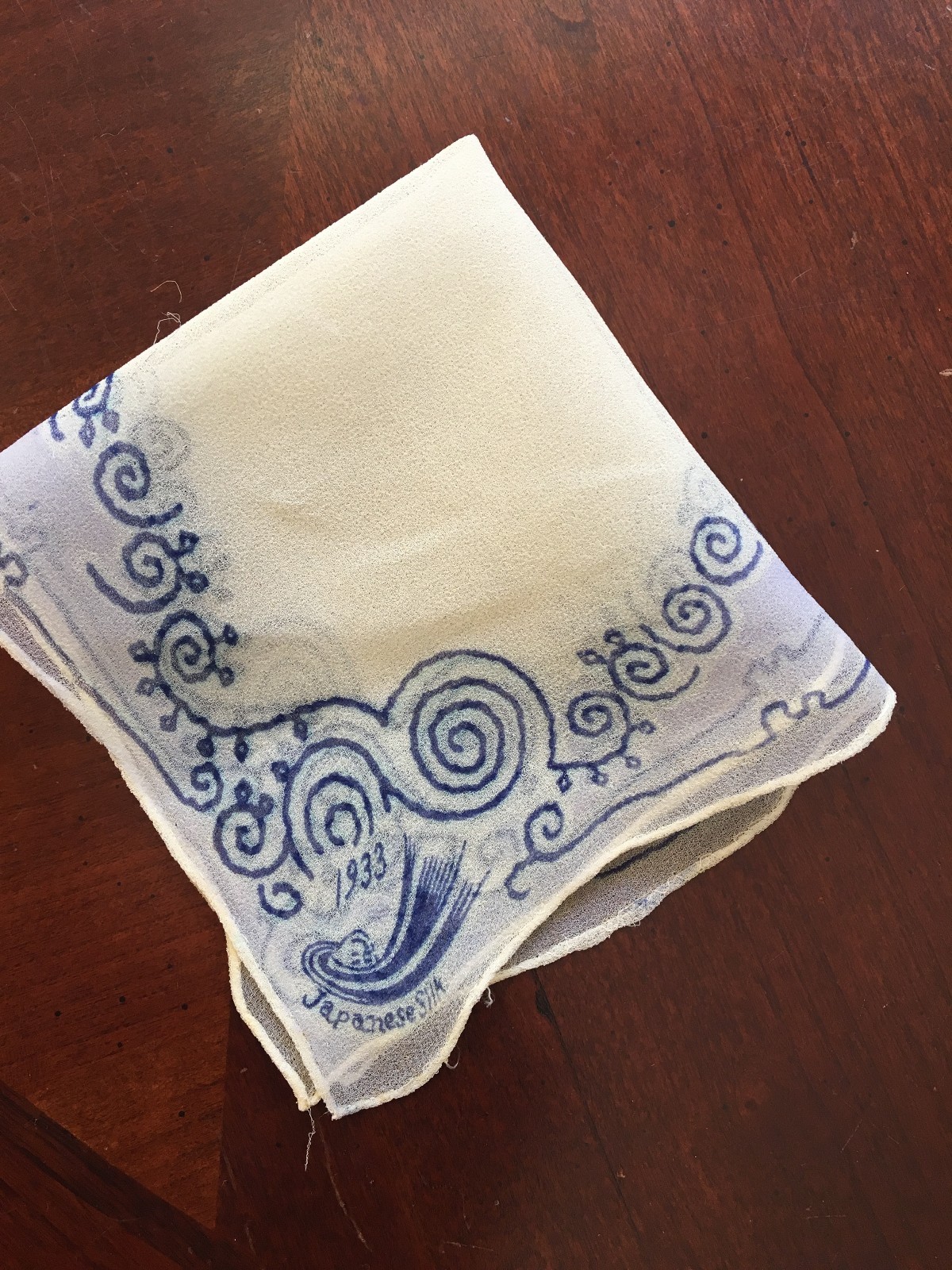 World's Fair Vtg Japan Silk Handkerchief Dated 1933 Hanky - 9