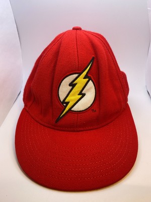 Fitted Size L/xl Red Yellow Wool Blend Graphic Under Bill Baseball Cap