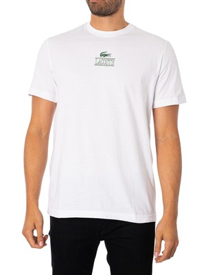 

Мужская футболка с логотипом Lacoste Center, белая, Белый, TH1147-00-001