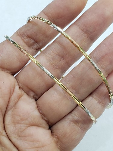 Pre-owned Rosegold Large Big 14k Yellow White Rose Gold Hoop Earrings 2.75 Inches Long 70 Mm