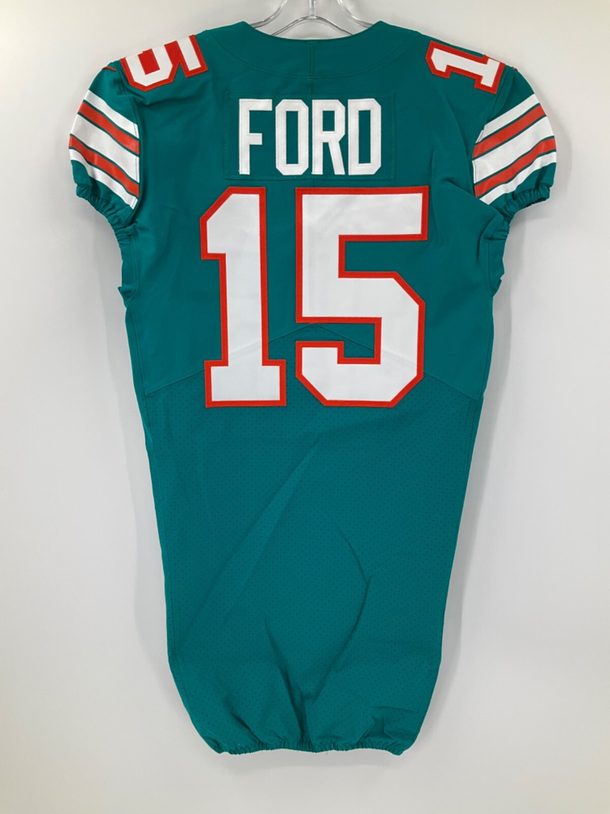 15 ISAIAH FORD MIAMI DOLPHINS GAME USED NIKE THROWBACK