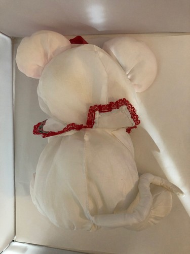 Puffalump Fisher Price White Mouse Plush Christmas Candy Cane Vintage 1987