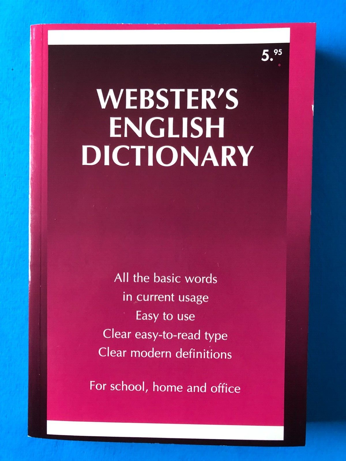 WEBSTER’S ESSENTIAL ENGLISH DICTIONARY Webster's English dictionary | AM Productions | eBay