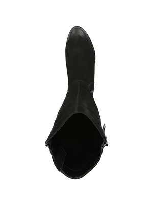 

NATURALIZER Женские черные кожаные сапоги для верховой езды с нескользящим секретным каблуком, Черный, G6511L2