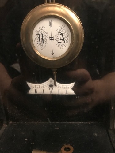 Antique German Junghans Keyhole Wall Clock Circa 1900 Black Skeleton Steampunk