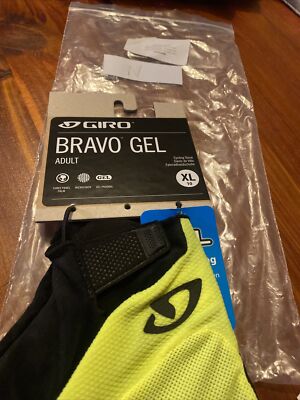 bravo gel cycling gloves bicycle xl 10 hi yellow black seude