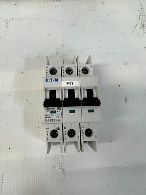 Eaton FAZ-C10/3-NA Miniature Circuit Breaker, 10 Amp, 3 Pole