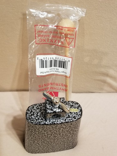 Rhythm Band Steel Cowbell 4.5 with Hard Maple Ball Mallet