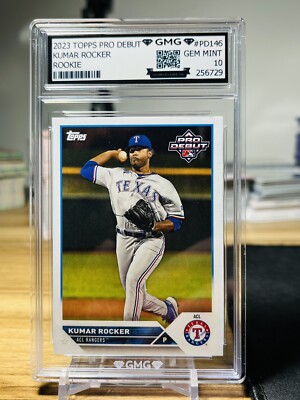 2023 Topps Pro Debut Kumar Rocker Rookie GMG Graded 10 Gem Mint   RC Rangers