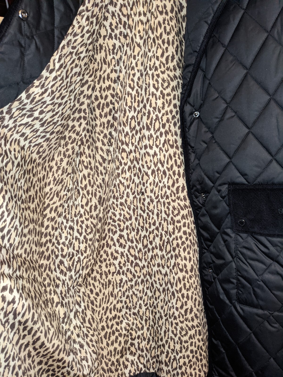 BARBOUR BARBOUR HOUSE OF HACKNEY FLORFIELD LONGLINE QUILTED JACKET(BLACK)(SIZE 12)RP£249