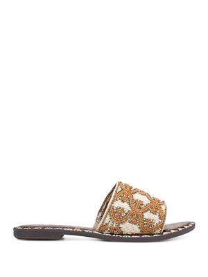 

SAM EDELMAN Женские бежевые сандалии без застежек с круглым носком Goring Gunner, Бежевый, G4958M2