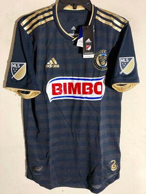 Adidas Authentic MLS PHILADELPHIA UNION TEAM JERSEY NAVY sz S