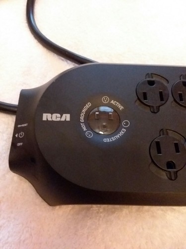 RCA 8-Outlet Surge Protector with Phone / Coax Protection 2100 Joules